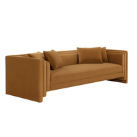 Kira 96" Meg Gold Velvet Sofa – Modern Luxury Sofa