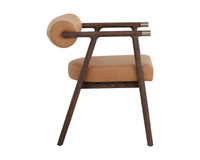 Sova Dining Antique Brown - Sahara Camel Leather Armchair