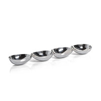 Polished Stainless Steel 4-Bowl Serving Bowls | Bone & Brass