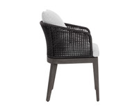 Capri Dining Smoke Grey - Copacabana Marble Armchair