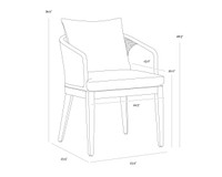 Capri Dining Smoke Grey - Copacabana Marble Armchair