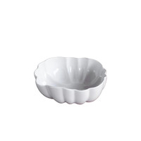 Vida Organic Curved White Serving Bowl | Bone & Brass