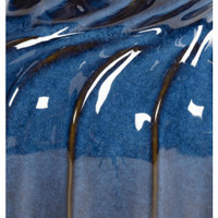 Alexia Blue Ceramic Outdoor Stool - Outdoor Chair Detail | Bone & Brass