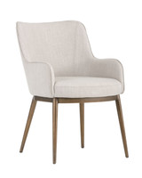 Franklin Dining Beige Linen Armchair