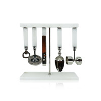 Marabella Alabaster 5-Piece Bar Tool Set | Bone & Brass
