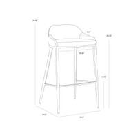 Astra Barstool Cinnamon Brown, view 4