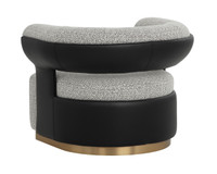 Olida Swivel Helios Check Black / Napa Black Lounge Chair