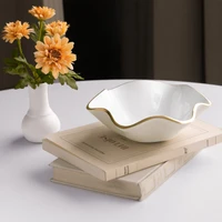 Encanto Carola Small Round Bowl (Cream White) - Bowl Detail | Bone & Brass