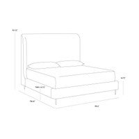 Tierra Queen - Bergen Taupe Bed, view 5