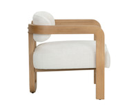 Madrone Rustic Oak - Heather Ivory Tweed Lounge Chair