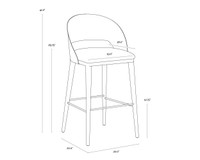 Dezirae Barstool Black - Cognac Leather
