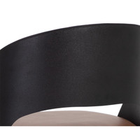 Dezirae Barstool Black - Cognac Leather, view 5