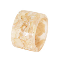 Marbled Pearl Napkin Ring, Set 4 | Bone & Brass