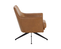 Crosby Swivel Missouri Cognac Leather Lounge Chair