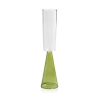 Vivian Green Stem Champagne Flutes, Set 4 | Bone & Brass