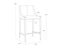 Dionne Monument Pebble Counter Stool
