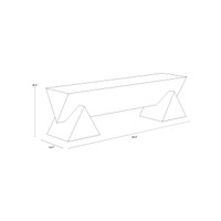 Gregor Rustic Oak Bench, view 3