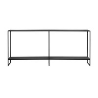 Eiffel Black Metal Console Table - Table Top View | Bone & Brass