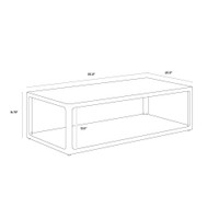 Doncaster Smoke Grey Coffee Table, view 3
