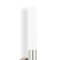 Wick Polished Nickel Hilo Sconce with frosted acrylic bulb covers, modern vertical design.