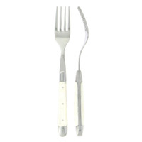 Forge de Laguiole Forks Bone Shiny Finish | Bone & Brass