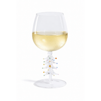 Treetop Cheers Wine Glasses - Holiday Stemware, Set of 4