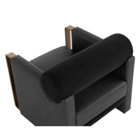 Edgar Bravo Black / Abbington Black Lounge Chair