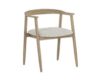 Jeremy Dining Weathered Oak - Dove Cream Armchair