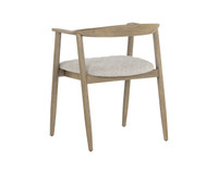 Jeremy Dining Weathered Oak - Dove Cream Armchair