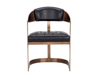 Beaumont Dining Antique Brass - Cantina Black Armchair