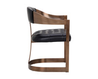 Beaumont Dining Antique Brass - Cantina Black Armchair