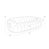 Tadeo Warm Brown - Dove Cream Sofa