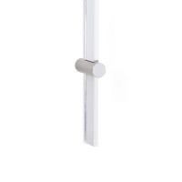 Taurus sconce with polished nickel accents and a clear acrylic body, showcasing modern glamour.