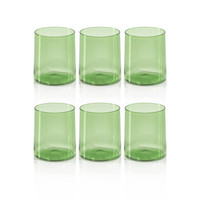 Lanvin Green Tumbler Glasses, Set 6 - Tumbler Side View | Bone & Brass