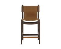 Argus Nubuck Caramel Leather Counter Stool