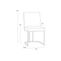 Rayla Belfast Oyster Shell Dining Chair, view 3