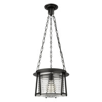 Matte Black Cape Harbor Glass Pendant, view 5