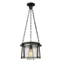 Matte Black Cape Harbor Glass Pendant