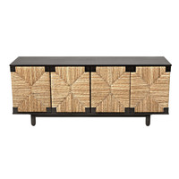 Brook 4 Door Black & Sea Grass Sideboard, view 2