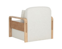 Otso Swivel Geralt Linen / Nubuck Tan Leather Lounge Chair