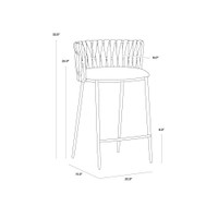 Sarai Belfast Heather Grey Counter Stool, view 5