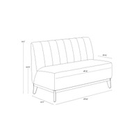 Kosovo Banquette Brown - Abbington Navy, view 2