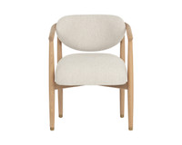 Sigrid Dining Light Oak - Monument Oatmeal Armchair