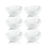 Monte Carlo White Alabaster Medium Glass Bowls, Set of 6 - Bowl Side View | Bone & Brass