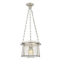Brushed Nickel Cape Harbor Glass Pendant