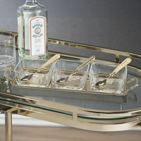 Roussillon Brass Condiment Set Spoons - Dish Detail | Bone & Brass