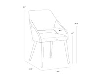 Galen Dining Missouri Cognac Leather Armchair