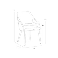 Galen Dining Missouri Cognac Leather Armchair, view 9