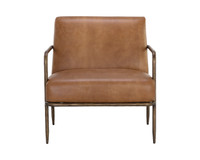 Lathan Tan Leather Lounge Chair