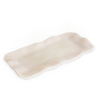 Resin Alabaster Long Rectangle Tray White Swirl | Bone & Brass